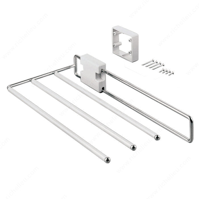 Richelieu 4961140 sliding pants rack with three support arms