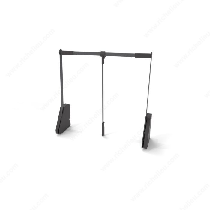CONERO pull-down closet rod with lifting arms and operating handle